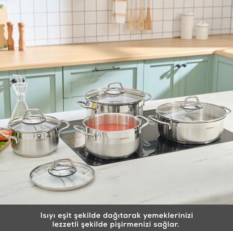 Karaca Stream Bone Saturn 24 Parça 6 Kişilik Yemek Takımı Platin